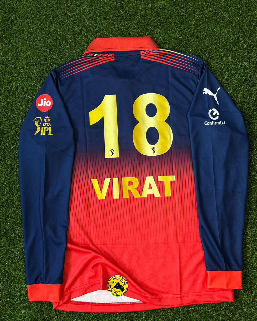 RCB 2026 IPL KIT, FULL SLEEVE POLO EMBROIDERY