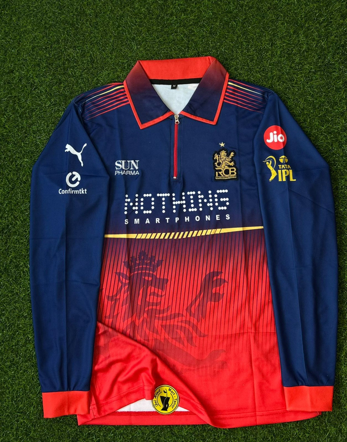 RCB 2026 IPL KIT, FULL SLEEVE POLO EMBROIDERY