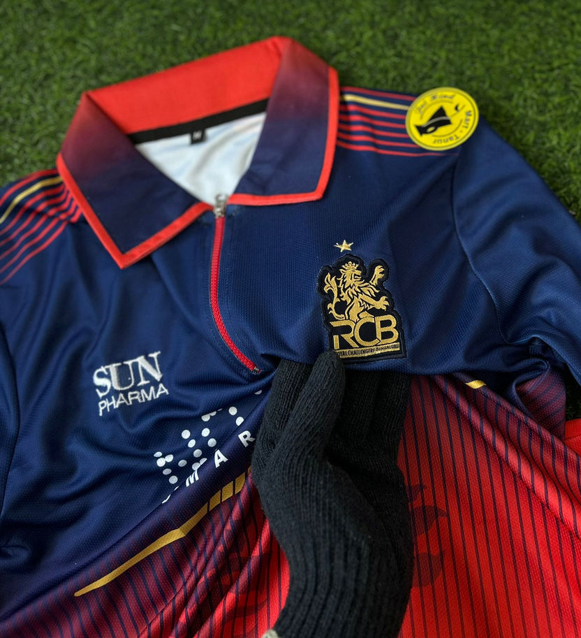 RCB 2026 IPL KIT, FULL SLEEVE POLO EMBROIDERY