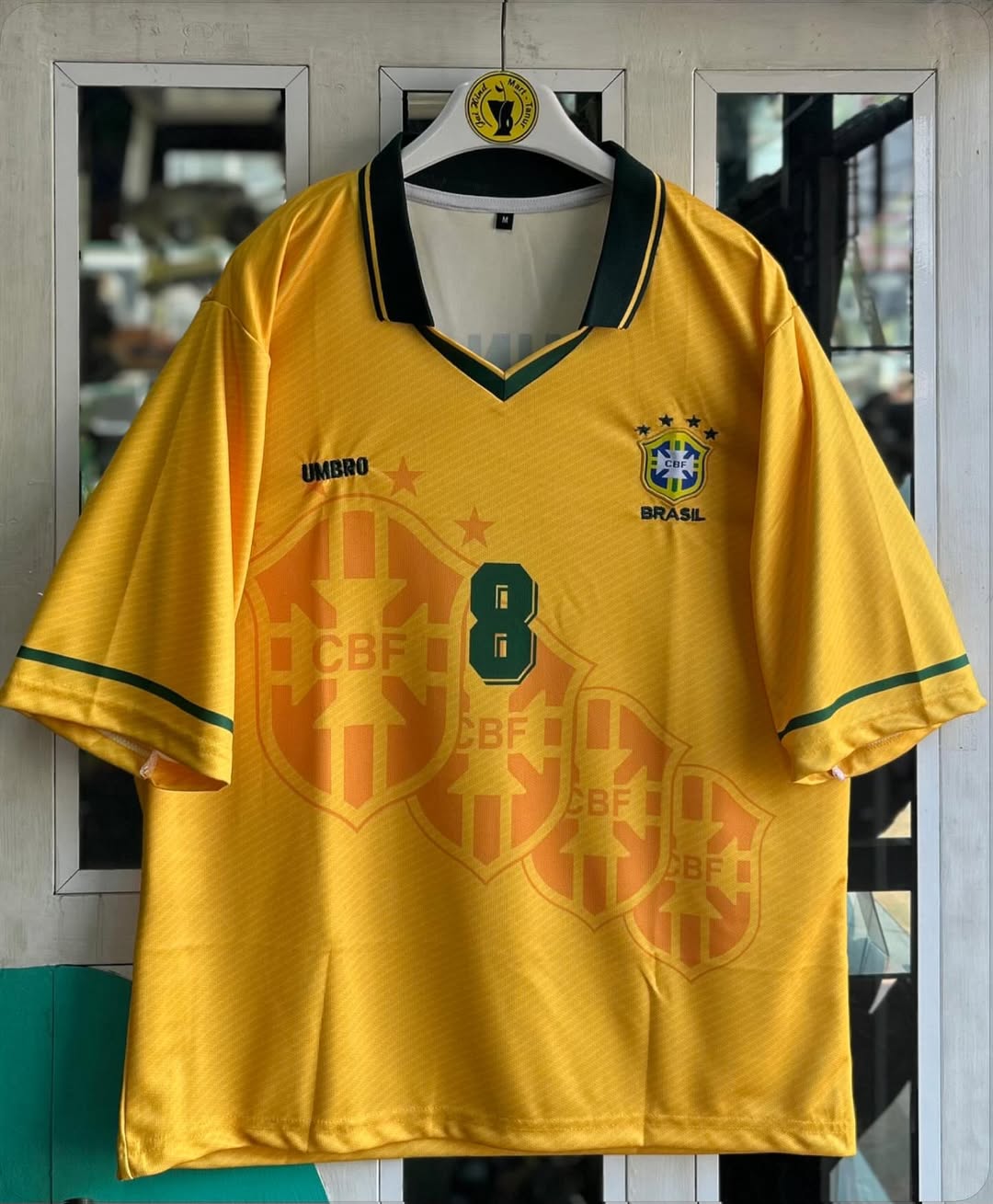 BRAZIL 1994 WORLD CUP VINTAGE KIT, FIVESLEEVE POLO EMBROIDERY