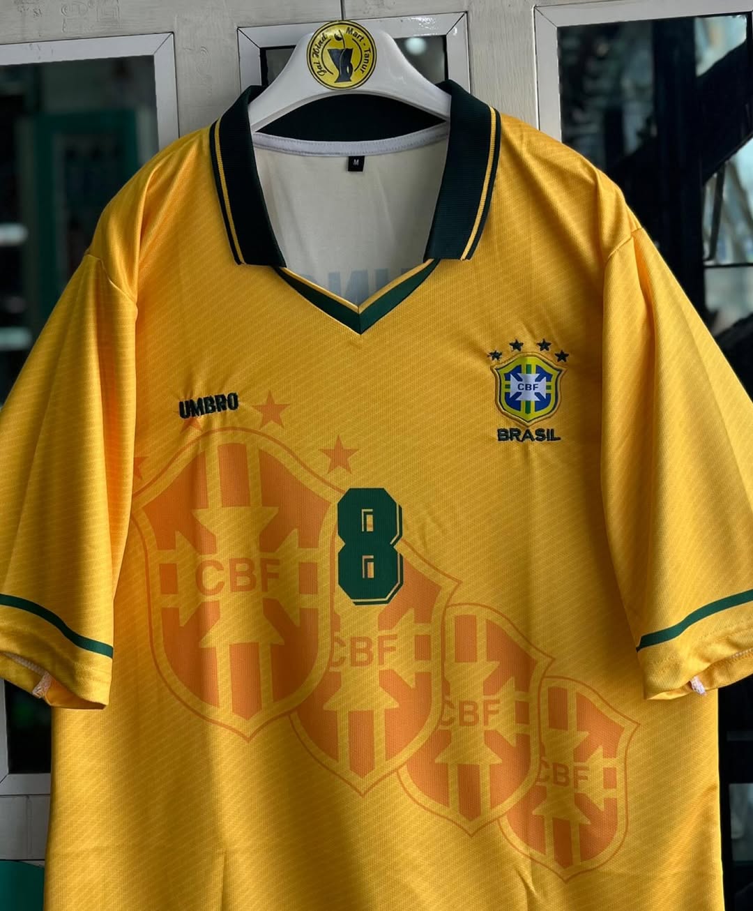 BRAZIL 1994 WORLD CUP VINTAGE KIT, FIVESLEEVE POLO EMBROIDERY