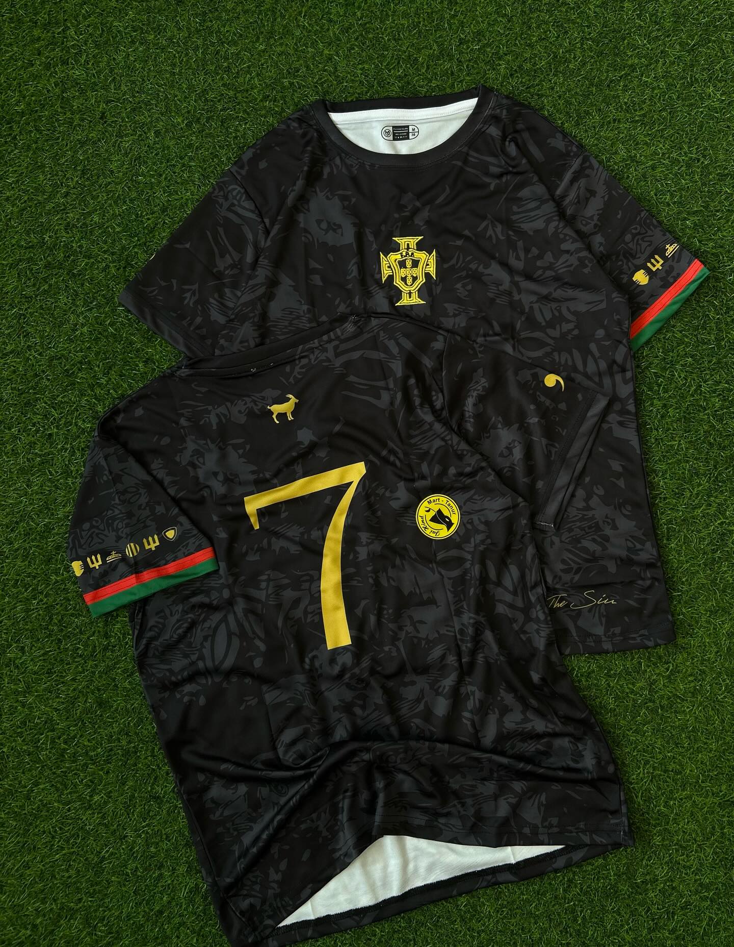 PORTUGAL SPECIAL GOAT VERSION -RONALDO TRIBUTE, HALFSLEEVE EMBROIDERY