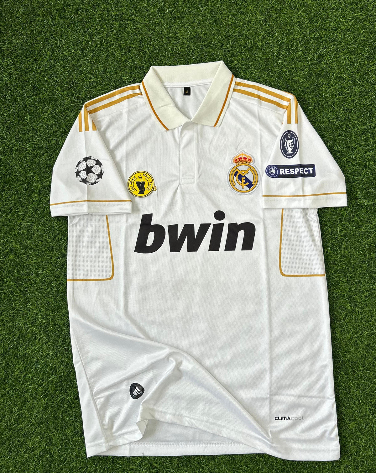 REAL MADRID 2011/12 HOME KIT Cristiano Ronaldo Edition Half-Sleeve Polo T-Shirt (Embroidered)