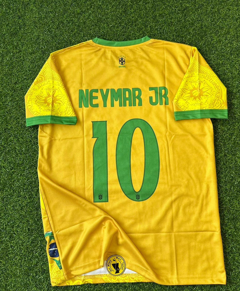 BRAZIL X CHRIST YELLOW , SPECIAL KIT, HALFSLEEVE EMBROIDERY